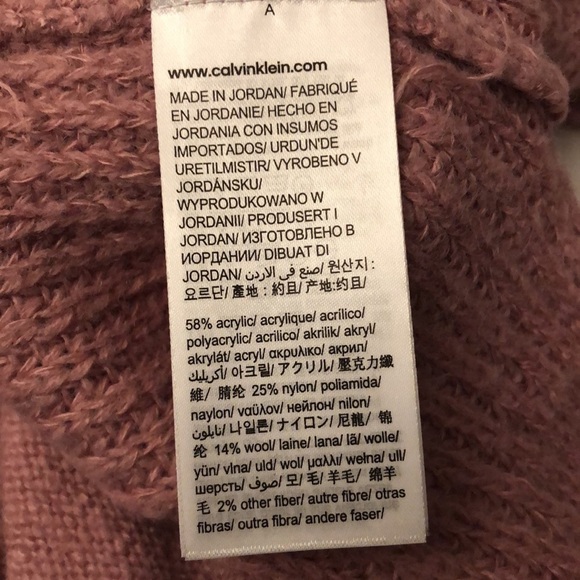 Calvin Klein Jeans Oversized Crop Top Turtleneck Sweater Size Small Petite - Picture 6 of 7